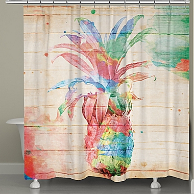 Laural Home&reg; Colorful Pineapple 71-Inch x 72-Inch Shower Curtain. View a larger version of this product image.