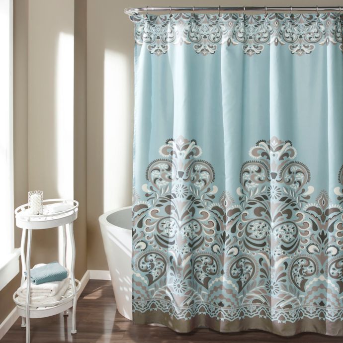 Clara Shower Curtain in Blue Bed Bath & Beyond