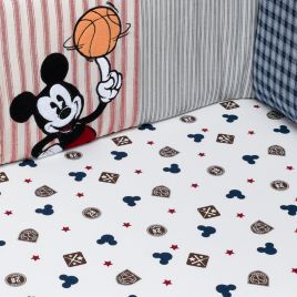 Kidsline Vintage Mickey Mouse 4 Piece Crib Bedding Set And