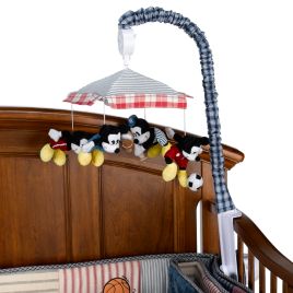 Kidsline Vintage Mickey Mouse 4 Piece Crib Bedding Set And