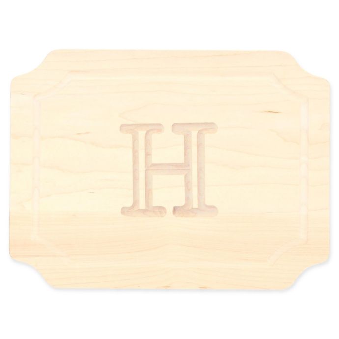 Cutting Board Company 9Inch x 12Inch Wood Monogram Cheese Board in