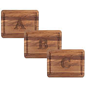 Cutting Board Company 9-Inch x 12-Inch Wood Block Letter Monogram Cheese Board in Walnut