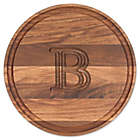 Alternate image 0 for Cutting Board Company 10.5-Inch Round Wood Monogram Letter "B" Cheese Board in Walnut
