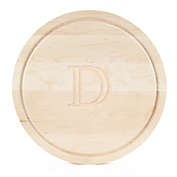 Cutting Board Company 16-Inch Round Wood Monogram Letter &quot;D&quot; Cutting Board in Maple