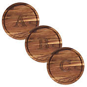 Cutting Board Company 16-Inch Round Wood Monogram Cutting Board in Walnut