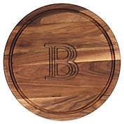 Cutting Board Company 16-Inch Round Wood Monogram Letter &quot;B&quot; Cutting Board in Walnut