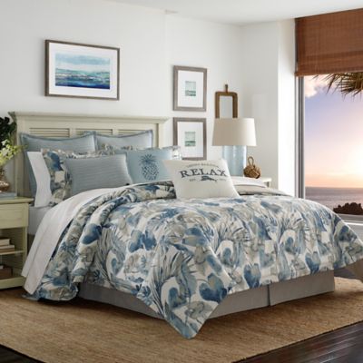 Tommy Bahama Raw Coast Comforter Set, Blue And Grey King Bedding Sets