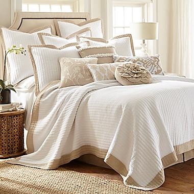 Levtex Home Jordan Reversible King Quilt Set in White. View a larger version of this product image.