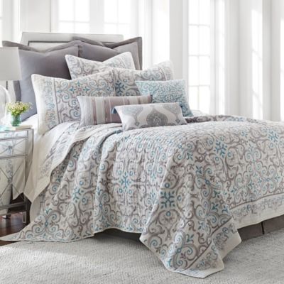 blue gray coverlet