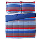 Alternate image 1 for Sebastian Stripe 3-Piece Full/Queen Comforter Set in Blue/Red