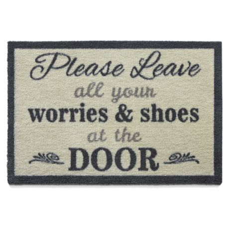 Bosmere Please Leave Your Worries And Shoes At The Door Muddle Mat