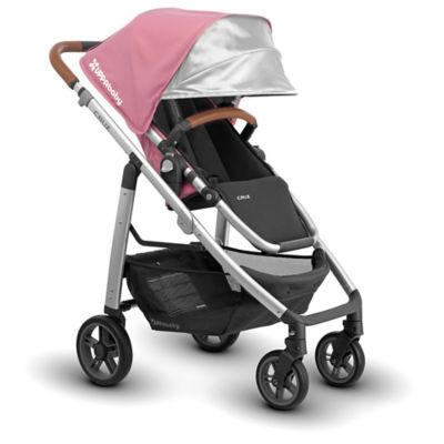 baby stroller with leather handle