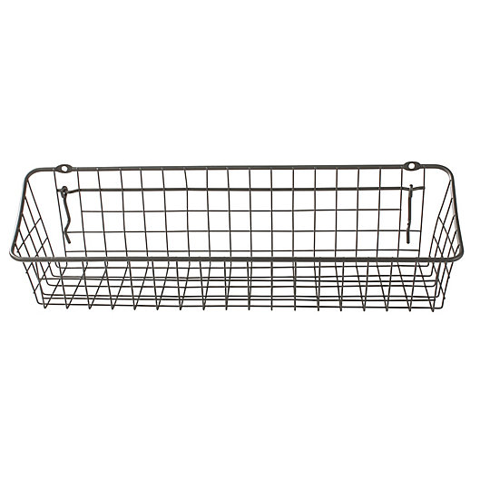 Alternate image 1 for Spectrum® 4-Inch x 16-Inch Pegboard & Wall Mount Basket in Grey
