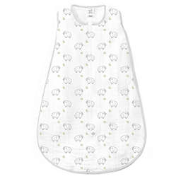 SwaddleDesigns® zzZipMe® Little Lambs Muslin Sack in White/Sterling