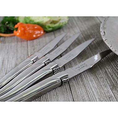 Laguiole&reg; by French Home Connoisseur Steak Knives in Stainless Steel (Set of 4). View a larger version of this product image.