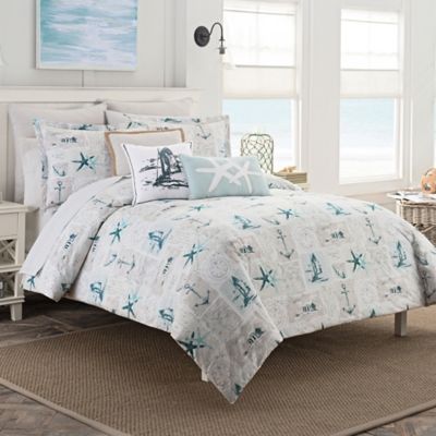 coastal life bedding queen