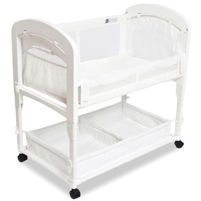 Arm S Reach Cambria Wood Co Sleeper Bassinet In White Buybuy Baby