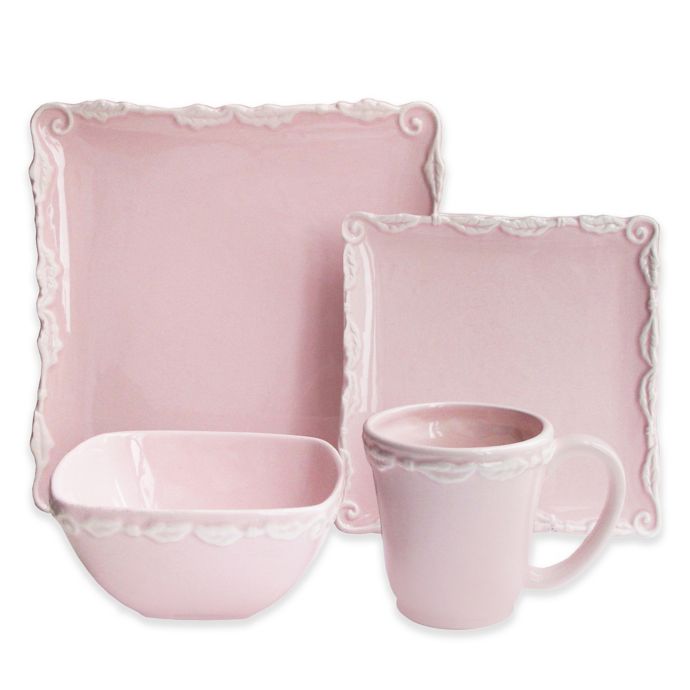 pink dishware