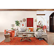 Mod Orange Contemporary Living Room