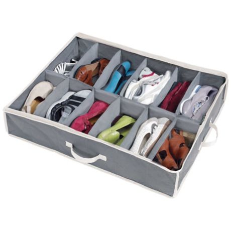 Shoes Under Shoe Storage Organizer In Grey Bed Bath Beyond