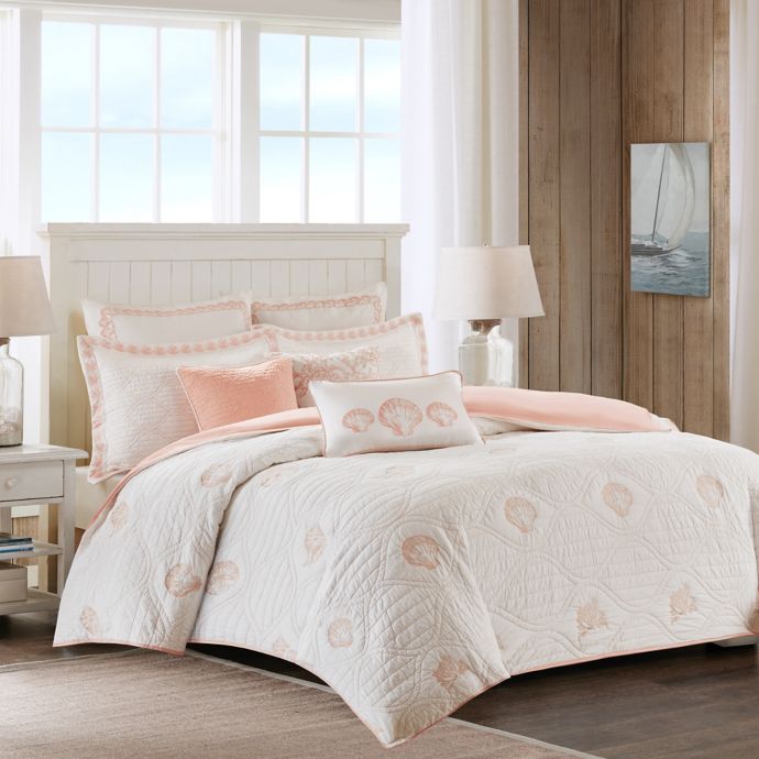 Harbor House Seaside Coral Quilted Duvet Cover Bed Bath Beyond