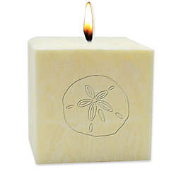Carved Solutions Eco-Luxury Sand Dollar Citrus Escape 4-Inch Pillar Candle