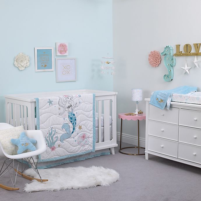 Alternate image 1 for Disney® Ariel Sea Princess Crib Bedding Collection