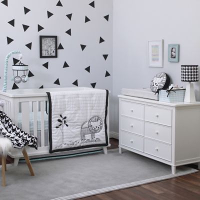 baby bedding black and white