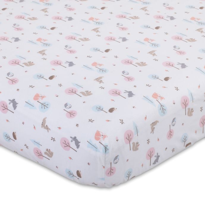 Carter S Woodland Meadow Crib Sheet In Aqua Grey Buybuy Baby