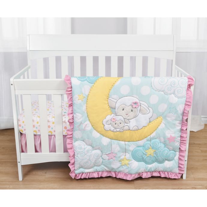 Baby S First By Nemcor Sleepy Little Lamb 3 Piece Crib Bedding Set