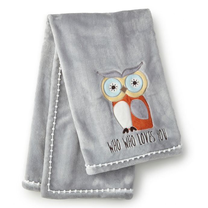 Levtex® Baby Micah Owl Blanket in Grey | buybuy BABY