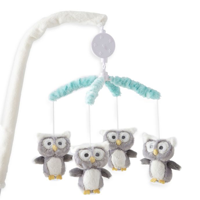 Levtex Baby Micah Owl Musical Mobile In Blue Grey Buybuy Baby