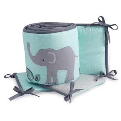teal crib bumper