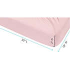 Alternate image 2 for Kushies&reg; Organic Cotton Jersey Bassinet/Carriage Pad Fitted Sheet in Pink