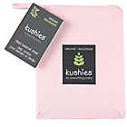 Alternate image 5 for Kushies&reg; Organic Cotton Jersey Bassinet/Carriage Pad Fitted Sheet in Pink