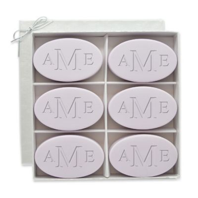 Carved Solutions 6-Pack Signature Spa Inspire Monogrammed Oval Lavender Bar Soap