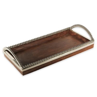 silver wood tray