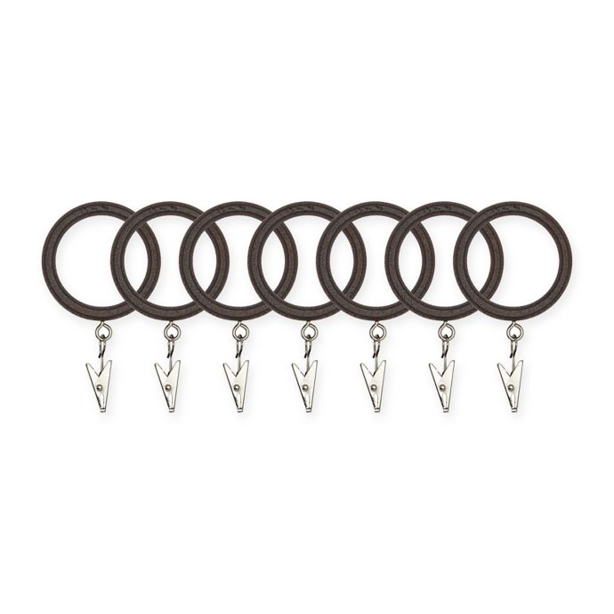 Umbra Wood Clip Rings Set Of 7 Bed Bath Beyond