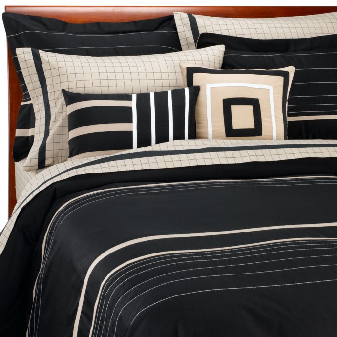 Varsity Black Twin Twin Extra Long Duvet Cover Set Bed Bath Beyond