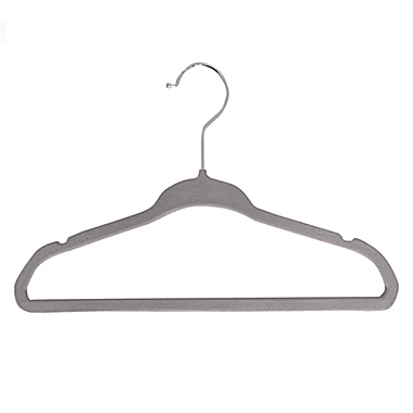 Closet Complete&reg; 25-count Kids Velvet Hangers in Grey. View a larger version of this product image.
