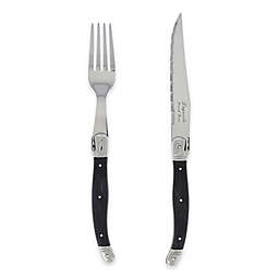 Laguiole® by French Home 8-Piece Steak Knife and Fork Set in Black