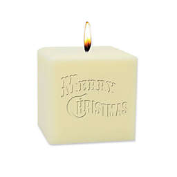 Carved Solutions Merry Christmas Unscented 4-Inch Soy Candle