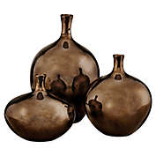 Madison Park Signature Ansen 3-Piece Vase Set in Metallic Bronze