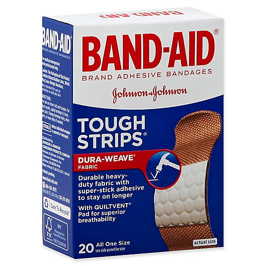 Alternate image 1 for Johnson & Johnson® Band-Aid® 20-Count Tough-Strips Adhesive Bandages