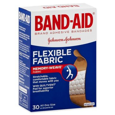 Johnson & Johnson&reg; 30-Count Band-Aid&reg; Assorted Flex Fabric Bandages. View a larger version of this product image.