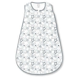 SwaddleDesigns® Size 6-12M Starshine Shimmer Cotton Knit zzZipMe® Sack in Sterling