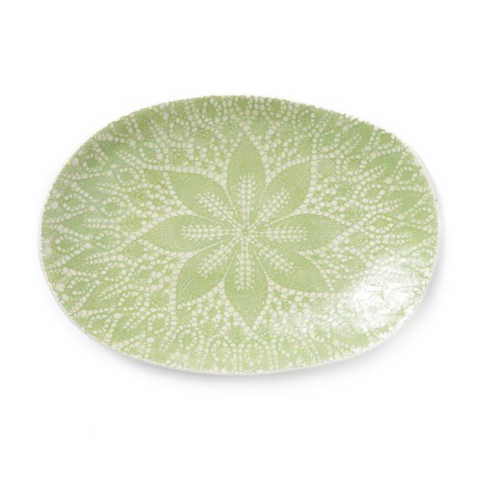 vietri lace small oval platte