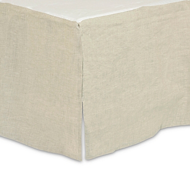 Just Born&reg; Keepsake Washed Linen Crib Skirt in Flax. View a larger version of this product image.