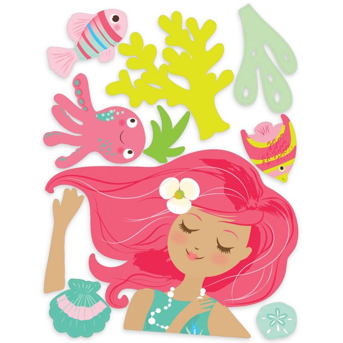 Wallies Mermaid Peel & Stick Wall Decals buybuy BABY