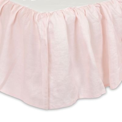 blush crib bed skirt
